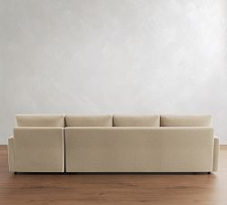 Pearce Modern Square Arm Deep Seat Chaise Sectional (101"&ndash;131")