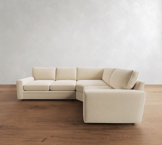 Pearce Square Arm Deep Seat 3-Piece Wedge Sectional (123") by Pottery Barn