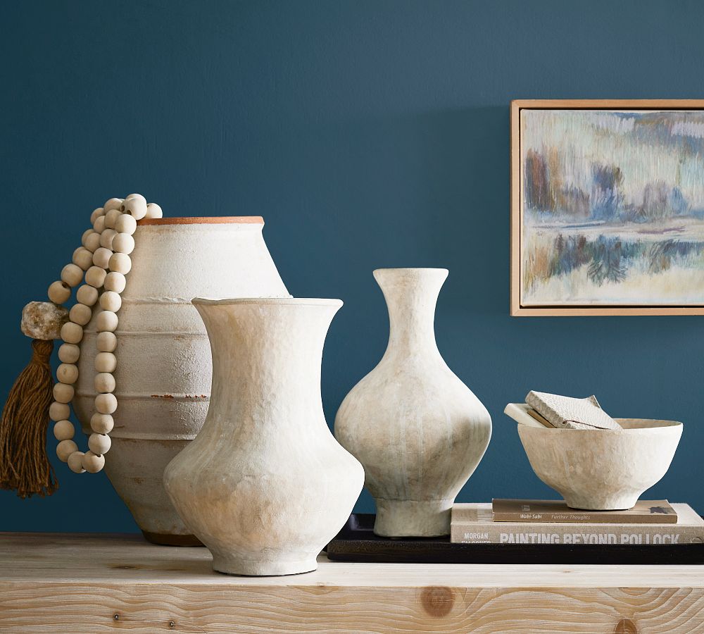 Artisan Studio Handcrafted Ceramic Collection | Natural Bud Vase- 7"H
