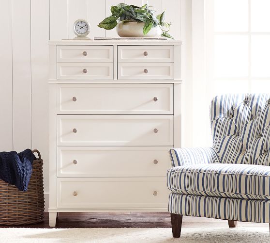 pottery barn white dresser Clara 6-Drawer Tall (36