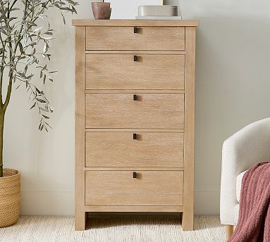 Modern Farmhouse 5-Drawer Tall Dresser (31") | Pottery Barn Modern Farmhouse 5-Drawer Tall Dresser (31") | Pottery Barn