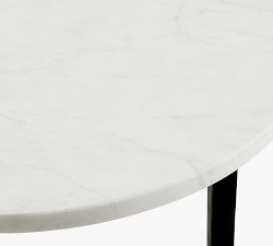 Larkspur Round Marble Side Table (16")