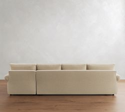 Pearce Roll Arm Deep Seat Chaise Sectional (110"&ndash;150")