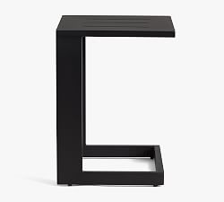 Open Box: Malibu Metal Outdoor C-Table - Black