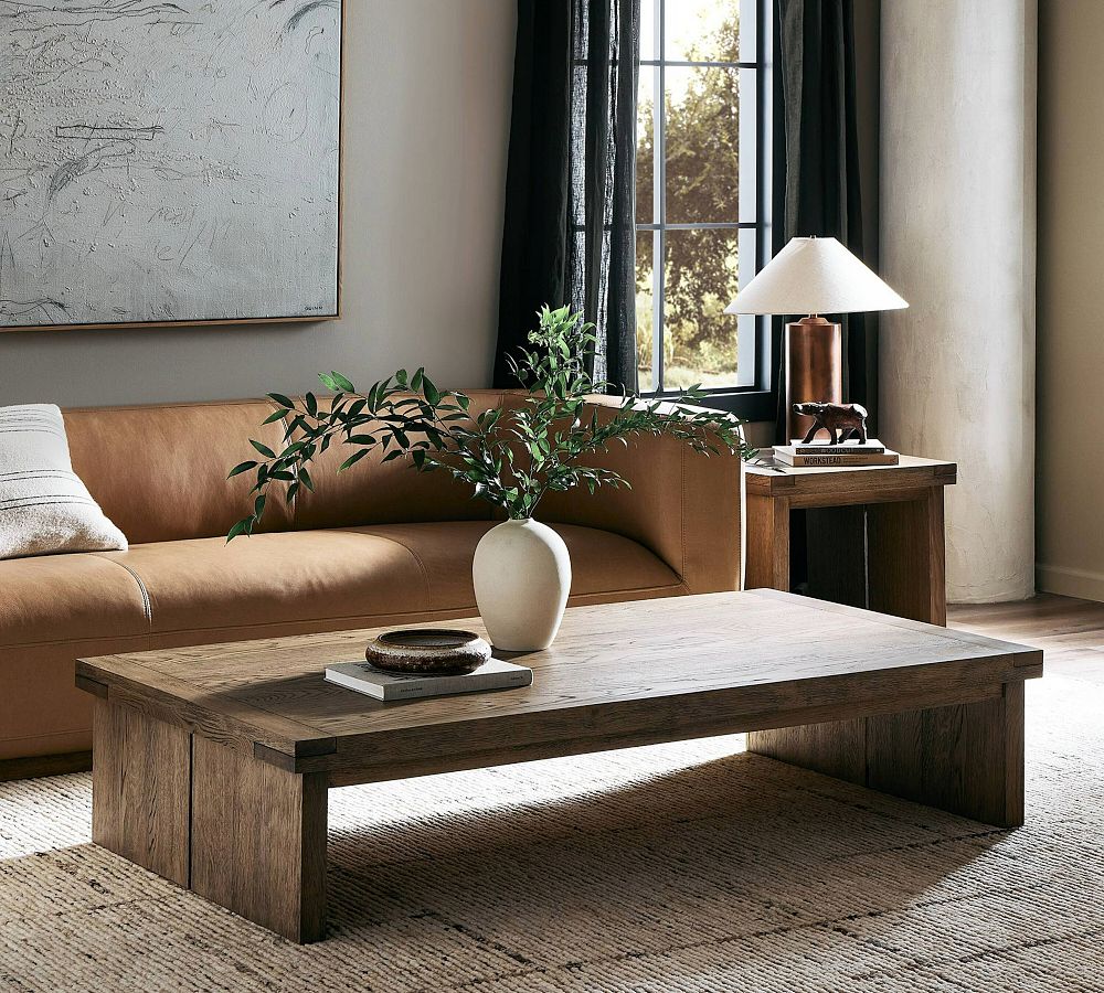 Aspen Rectangular Coffee Table (65") by Pottery Barn