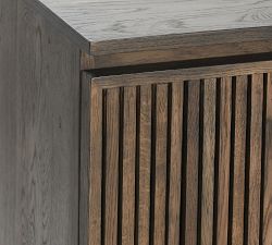 Reeded Reclaimed Wood Cabinet (50" - 82")