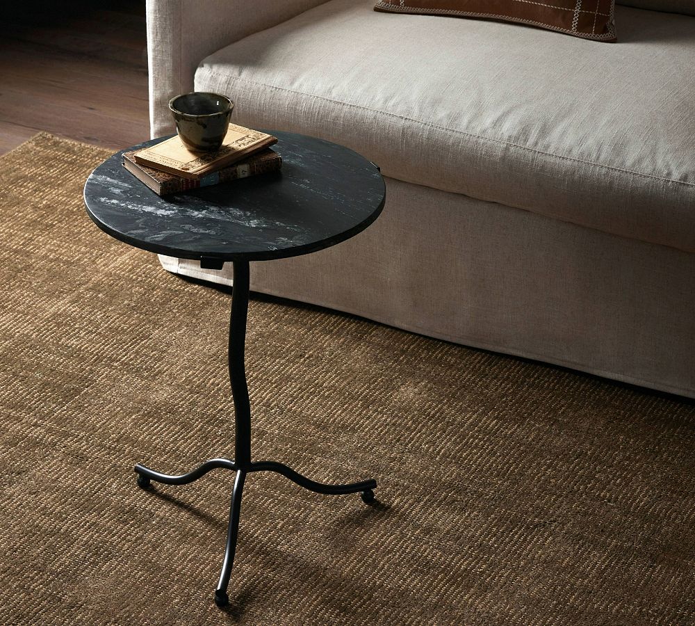 Delmar Round Marble End Table (18.5") by Pottery Barn