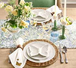 Figural Butterfly Stoneware Appetizer Plates - Set of 4