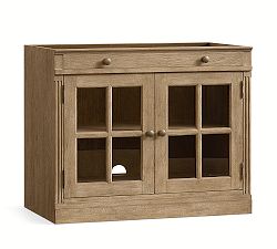 Open Box: Livingston Glass Door Cabinet without Top (35") - Seadrift