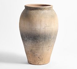 Open Box: Tuscany Terra Cotta Vase (20.25"H) - Black