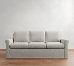 Cameron Modern Roll Arm Slipcovered Side Sleeper Sofa (92")