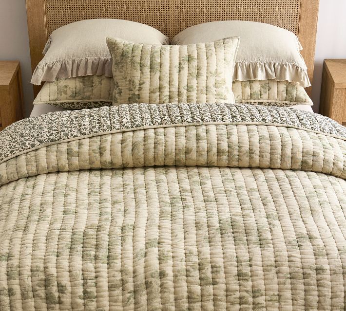Belgian Flax Linen Fringe Ruffle Sham | Pottery Barn