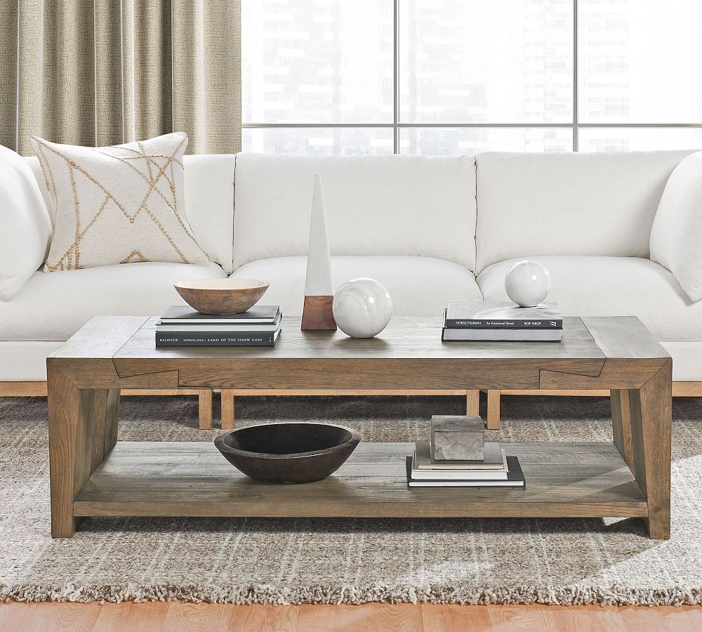 Travis Rectangular Reclaimed Wood Coffee Table (60") by Pottery Barn