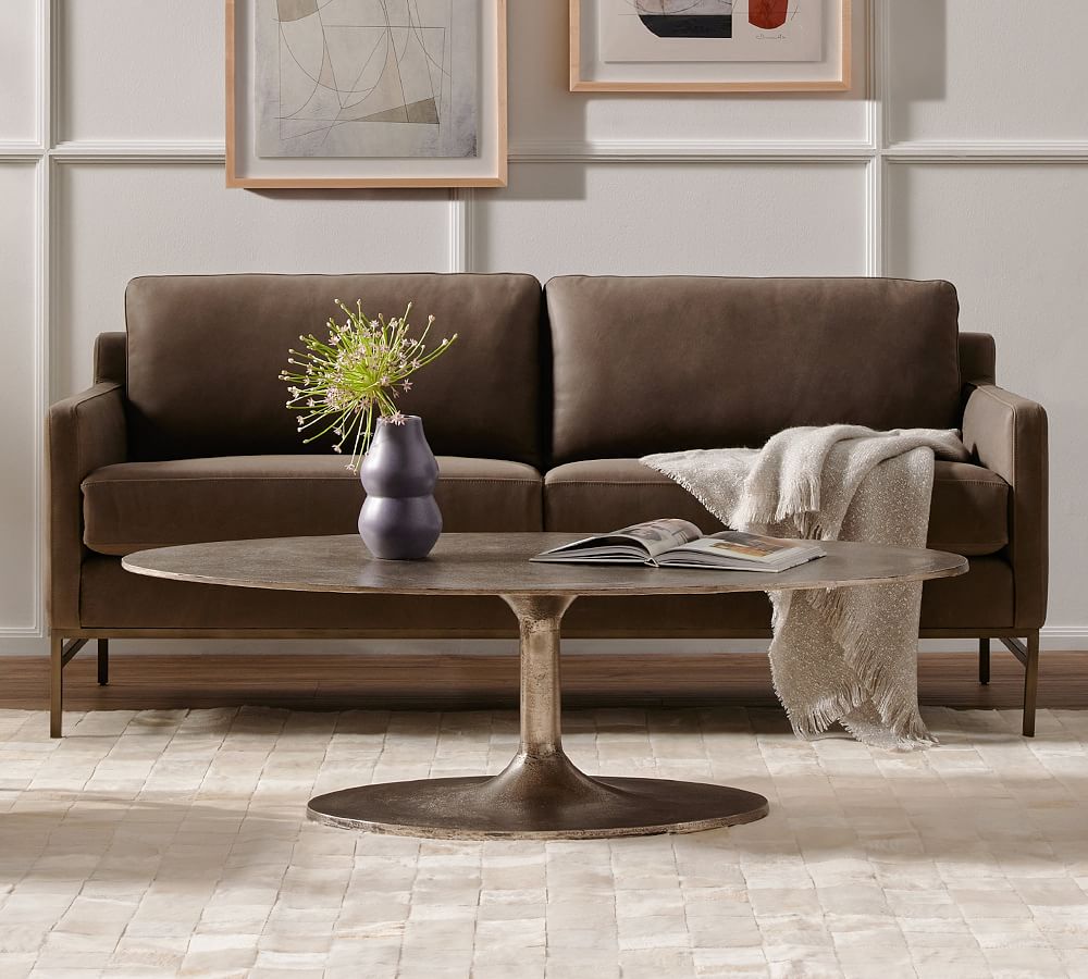 Collier Metal Oval Coffee Table (55") by Pottery Barn