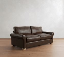 PB Comfort Modern Roll Arm Leather Sleeper Sofa (61"&ndash;87")