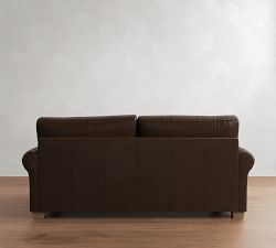 PB Comfort Modern Roll Arm Leather Sleeper Sofa (61"&ndash;87")