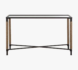Rora Metal &amp; Glass Console Table (52")