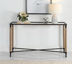 Rora Metal &amp; Glass Console Table (52")