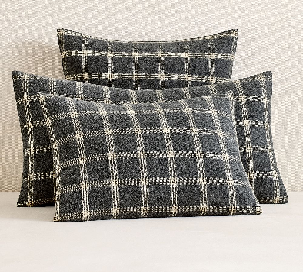 Everette Plaid Flannel Sham by Pottery Barn