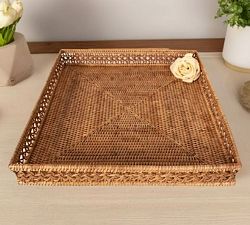 Tava Braided Rattan Square Tray