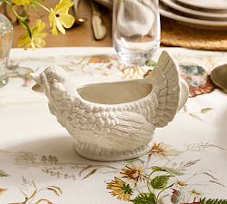 Figural Turkey Stoneware Gravy Boat