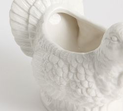 Figural Turkey Stoneware Gravy Boat