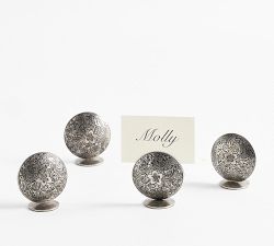 Western Etched Place Card Holders - Set of 4