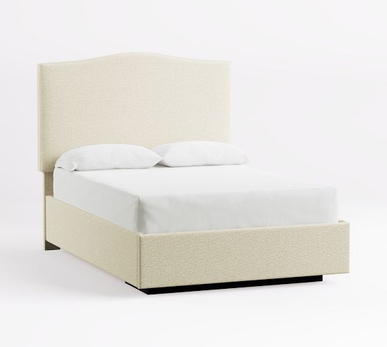 Elliot Curved Upholstered Footboard Storage Platform Bed by Pottery Barn