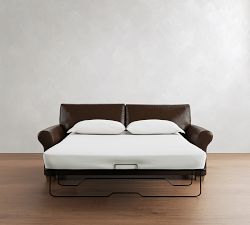 PB Comfort Modern Roll Arm Leather Sleeper Sofa (61"&ndash;87")