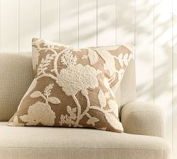 Florence Floral Embroidered Pillow Cover