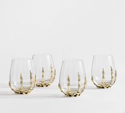 Skeleton Stemless Wine Glasses