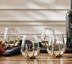 Skeleton Stemless Wine Glasses