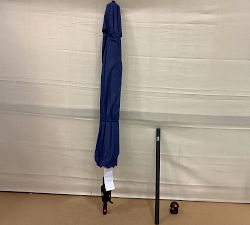 Open Box: 9' Round Outdoor Patio Umbrella with Rustproof Aluminum Tilt Frame - Sunbrella® Cobalt, Black
