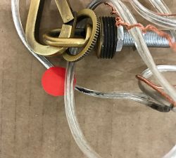 Open Box: Anderson Clear Glass Globe Pendant, Small (12" Diam.) - Vintage Brass