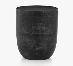 Open Box: Bayard Metal Round Outdoor Accent Table (16") - Aged Gray