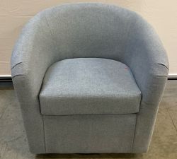 Open Box: Blake Swivel Chair - Performance Heathered Basketweave River