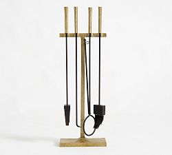 Open Box: Bodhi Fireplace Tool Set - Brass