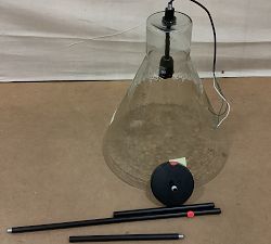Open Box: Bridget Recycled Glass Flared Pendant, Large (18" Diam.) - Bronze