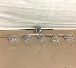 Open Box: Collem Quintuple Sconce (47") - Chrome &amp; Clear Glass