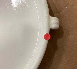 Open Box: Emery Handcrafted Ceramic Tray, Round - White