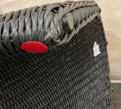 Open Box: Encinitas Wicker Outdoor Dining Chair - Black