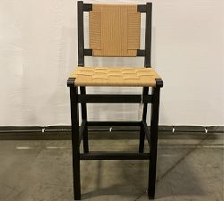 Open Box: Fenton Woven Bar Stool (30') - Warm Black