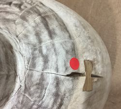 Open Box: Handcrafted Butterfly Joint Large Vase (12.75" H) - Whitewash