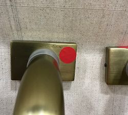 Open Box: Hidden Connection Room Darkening Curtain Rod (108"-144", 1.25" Diam.) - Brass