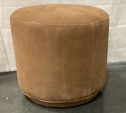 Open Box: Jake Leather Swivel Stool - Nubuck Caramel