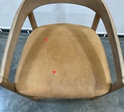Open Box: Laguna Leather Counter Stool (24") - Keystone Sandstone, Seadrift