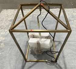 Open Box: Remington Iron Lantern Pendant (24") - Tumbled Brass 