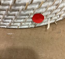 Open Box: Tava Handwoven Rattan Divided Hamper - White