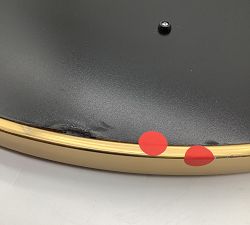 Open Box: Vintage Round Hanging Mirror (30") - Vintage Brass