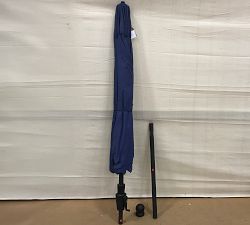 Open Box: 9' Round Outdoor Patio Umbrella with Rustproof Aluminum Tilt Frame - Sunbrella® Cobalt, Black